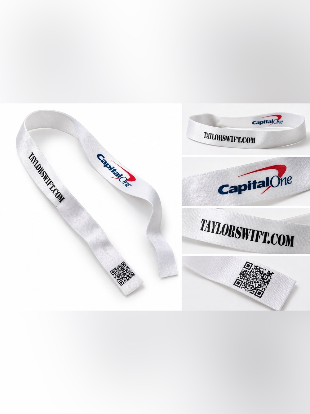 Taylor Swift Eras Tour Capital One White Concert Wristband Bracelet Swiftie